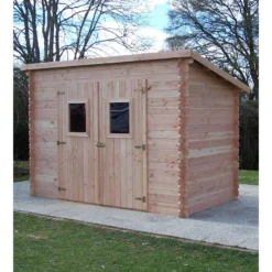 Abri Toit Monopente En Douglas DALMAT 5,62m² Madriers 20mm + Couverture Onduline - HABRITA -Jardin Fournitures Soldes abri dalmat 562m en madriers douglas 20mm sans plancher habrita 4