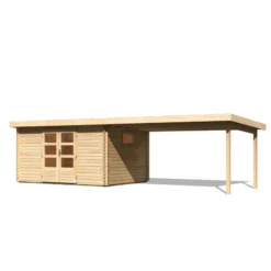 Abri De Jardin 11,49m² En Bois Massif 40mm Trittau 5 Avec Appentis 440cm – Karibu -Jardin Fournitures Soldes abri de jardin 1149m en bois massif 40mm trittau 5 avec appentis 440cm woodfeeling 3