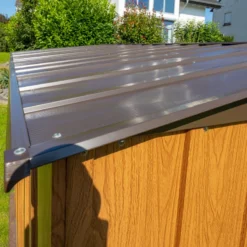 Abri De Jardin 11,58m² Toit Double Pente En Acier Galvanisé Aspect Bois Spacemaker 8 Abri De Jardin 11,58m² Toit Double Pente En Acier Galvanisé Aspect Bois Spacemaker -Jardin Fournitures Soldes abri de jardin 1158m toit double pente en acier galvanise aspect bois spacemaker 2