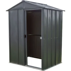 Abri De Jardin 1,5m² Toit Double Pente En Acier Galvanisé Anthracite Spacemaker -Jardin Fournitures Soldes abri de jardin 15m toit double pente en acier galvanise anthracite spacemaker 2