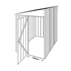 Abri De Jardin Adossé Colorbond Gris Ardoise En Acier Galvanisé 3,39m² EASYSHED -Jardin Fournitures Soldes abri de jardin adosse colorbond gris ardoise en acier galvanise 339m easyshed 2