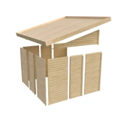 Abri De Jardin Adossé En Bois Gris Terre 6,23m² Bomlitz 3 - Karibu -Jardin Fournitures Soldes abri de jardin adosse en bois gris terre 623m bomlitz 3 karibu 5