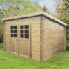 Abri De Jardin Brest 8,88m² En Bois Traité Autoclave 28mm à Toit Monopente - SOLID