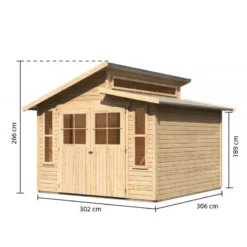Abri De Jardin En Bois 9,24m² Avec Toit En Gradins - Grauburg 7 - Karibu -Jardin Fournitures Soldes abri de jardin en bois 924m avec toit en gradins grauburg 7 karibu 2