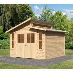 Abri De Jardin En Bois 9,24m² Avec Toit En Gradins - Grauburg 7 - Karibu