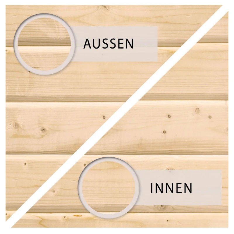 Abri De Jardin En Bois 9,24m² Freiburg 6 Avec Appentis De 2,40 M - Karibu 4 Abri De Jardin En Bois 9,24m² Freiburg 6 Avec Appentis De 2,40 M - Karibu – Image 4