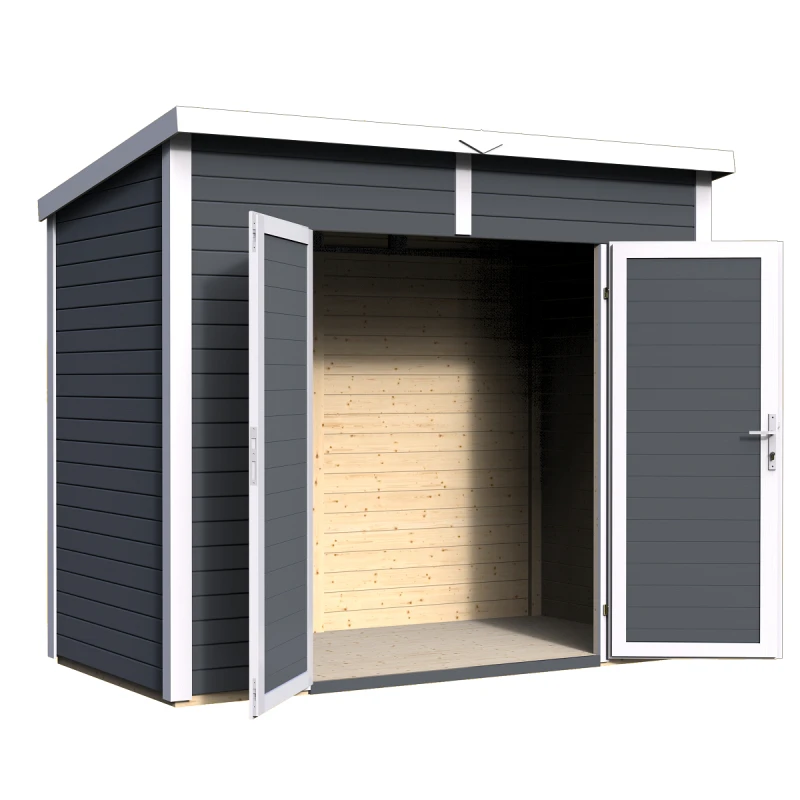 Abri De Jardin En Bois Anthracite 3,49m² Skur 2 + Plancher – Baltic 4 Abri De Jardin En Bois Anthracite 3,49m² Skur 2 + Plancher – Baltic – Image 4