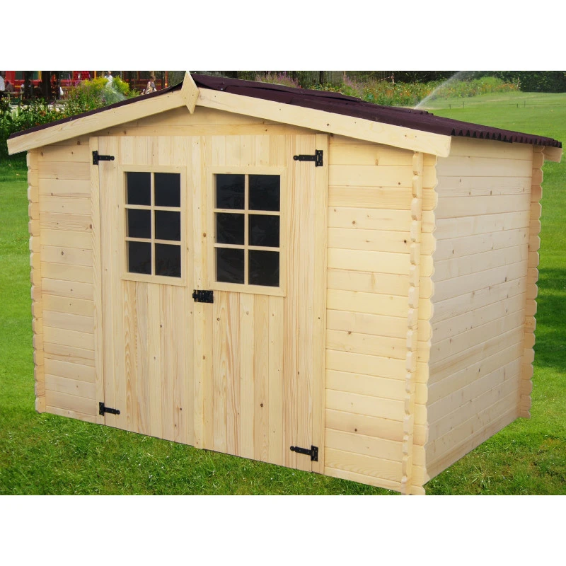 Abri De Jardin En Bois Brut 5,83m² Madriers 20mm - Habrita 3 Abri De Jardin En Bois Brut 5,83m² Madriers 20mm - Habrita – Image 3