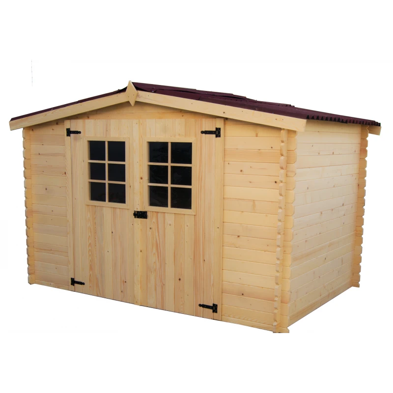 Abri De Jardin En Bois Brut 5,83m² Madriers 20mm - Habrita 1 Abri De Jardin En Bois Brut 5,83m² Madriers 20mm - Habrita