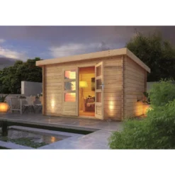 Abri De Jardin En Bois Massif 10,60m² Bastrup 7 – Karibu -Jardin Fournitures Soldes abri de jardin en bois massif 1060m bastrup 7 woodfeeling 2