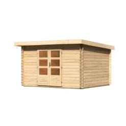 Abri De Jardin En Bois Massif 10,60m² Bastrup 7 – Karibu -Jardin Fournitures Soldes abri de jardin en bois massif 1060m bastrup 7 woodfeeling 3