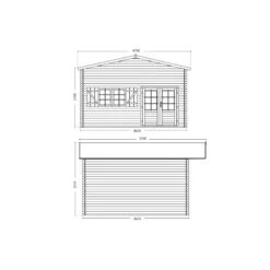 Abri De Jardin En Bois Massif 44mm - 19,2m² Jasmin + Mezzanine 8,68m² – Forest Style -Jardin Fournitures Soldes abri de jardin en bois massif 192m jasmin mezzanine 868m forest style 2