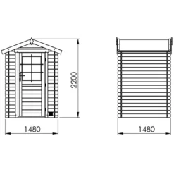 Abri De Jardin En Bois Massif 2,2m² HURON – Madriers 19mm – Forest Style -Jardin Fournitures Soldes abri de jardin en bois massif 22m huron madriers 19mm forest style 2