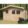 Abri De Jardin En Bois Massif 34mm Linz Avec Double Porte 15,05m² - SOLID