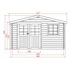Abri De Jardin En Bois Massif 34mm Salzburg Avec Double Porte 11,56m² - SOLID -Jardin Fournitures Soldes abri de jardin en bois massif 34mm salzburg avec double porte 1156m solid 2