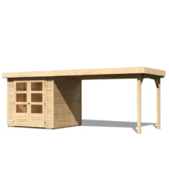 Abri De Jardin En Bois Massif 4,62m² Askola 2 Avec Appentis 280cm – Karibu 8 Abri De Jardin En Bois Massif 4,62m² Askola 2 Avec Appentis 280cm – Karibu -Jardin Fournitures Soldes abri de jardin en bois massif 462m askola 2 avec appentis 280cm woodfeeling 2