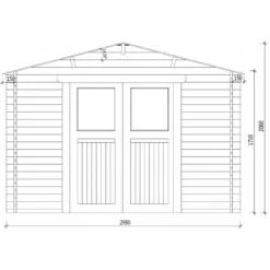 Abri De Jardin En Bois Massif 6m² PRIMO - Madriers 28mm Gardy Shelter -Jardin Fournitures Soldes abri de jardin en bois massif 6m primo madriers 28mm gardy shelter 2