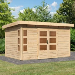 Abri De Jardin En Bois Massif 8,88m² Kastorf 7 – Karibu -Jardin Fournitures Soldes abri de jardin en bois massif 888m kastorf 7 karibu 2