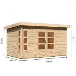 Abri De Jardin En Bois Massif 8,88m² Kastorf 7 – Karibu -Jardin Fournitures Soldes abri de jardin en bois massif 888m kastorf 7 karibu 3