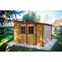 Abri De Jardin En Bois Massif 9,94m² Monopente – Madriers 28mm – Habrita -Jardin Fournitures Soldes abri de jardin en bois massif 994m monopente madriers 28mm habrita 3
