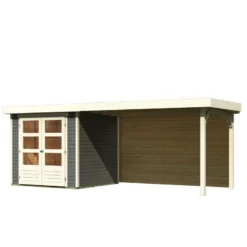 Abri De Jardin En Bois Massif Gris Terre 4,62m² Askola 2 Avec Appentis 280cm Et Paroi Arrière – Karibu 8 Abri De Jardin En Bois Massif Gris Terre 4,62m² Askola 2 Avec Appentis 280cm Et Paroi Arrière – Karibu -Jardin Fournitures Soldes abri de jardin en bois massif gris terre 462m askola 2 avec appentis 280cm et paroi arriere woodfeeling 2