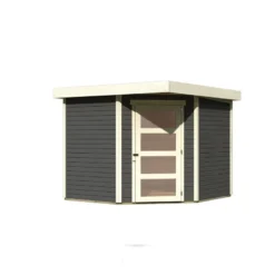 Abri De Jardin En Bois Massif Gris Terre 5,95m² Schwandorf 5 – Karibu -Jardin Fournitures Soldes abri de jardin en bois massif gris terre 595m schwandorf 5 woodfeeling 3