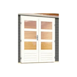 Abri De Jardin En Bois Massif Gris Terre 8,88m² Kastorf 7 Avec Appentis 260cm Et Paroi Arrière – Karibu -Jardin Fournitures Soldes abri de jardin en bois massif gris terre 888m kastorf 7 avec appentis 260cm et paroi arriere karibu 3