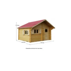 Abri De Jardin En Bois Massif Semi-habitable 20m² – Madriers 60mm -Jardin Fournitures Soldes abri de jardin en bois massif semi habitable 20m madriers 60mm 3