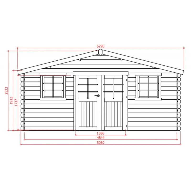Abri De Jardin En Bois Traité Autoclave 28mm ZÜRICH Avec Double Porte 19,71m² - SOLID 2 Abri De Jardin En Bois Traité Autoclave 28mm ZÜRICH Avec Double Porte 19,71m² - SOLID – Image 2