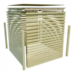 Abri De Jardin En Bois Vitrifié Gris 19mm Qubic 6.05m² - Karibu -Jardin Fournitures Soldes abri de jardin en bois vitrifie gris 19mm qubic 605m karibu 4