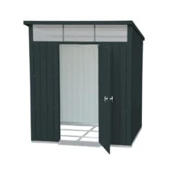 Abri De Jardin En Métal Anthracite 3,92m² + Kit D'ancrage + Kit De Fondation DURAMAX -Jardin Fournitures Soldes abri de jardin en metal anthracite 392m duramax kit d ancrage kit de fondation 3