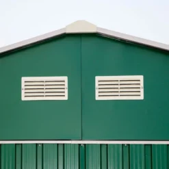 Abri De Jardin En Métal Vert Pin 4,78m² - DURAMAX + Kit D'ancrage -Jardin Fournitures Soldes abri de jardin en metal vert pin 478m duramax 3