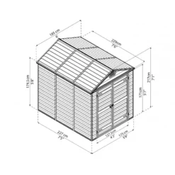 Abri De Jardin En Polycarbonate 3,97m² Skylight Amber - Palram - Canopia -Jardin Fournitures Soldes abri de jardin en polycarbonate 397m skylight amber palram 3