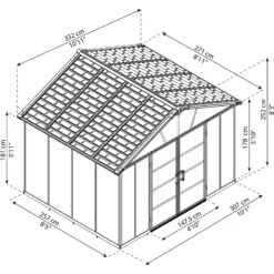 Abri De Jardin En Polycarbonate 7,9m² Sans Plancher YUKON - Palram - Canopia 8 Abri De Jardin En Polycarbonate 7,9m² Sans Plancher YUKON - Palram - Canopia -Jardin Fournitures Soldes abri de jardin en polycarbonate 79m sans plancher yukon palram 1 2