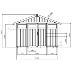 Abri De Jardin En PVC 11,2m² UTILITY Blanc Et Gris Vert Grosfillex + Kit Ancrage Offert -Jardin Fournitures Soldes abri de jardin en pvc 112m utility blanc et gris vert grosfillex 2