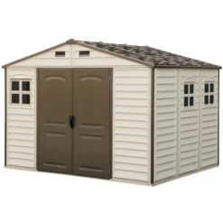 Abri De Jardin En PVC WoodStyle Premium 7,68m² Duramax -Jardin Fournitures Soldes abri de jardin en pvc woodstyle premium 768m duramax 4