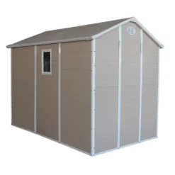 Abri De Jardin En Résine Beige 5,32m² + Kit De Fondation - JOBU -Jardin Fournitures Soldes abri de jardin en resine beige 532m kit de fondation jobu 3
