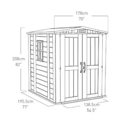 Abri De Jardin En Résine Sydney 3,48m² + Plancher Keter -Jardin Fournitures Soldes abri de jardin en resine sydney 348m plancher keter 3