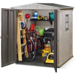 Abri De Jardin En Résine Sydney 3,48m² + Plancher Keter -Jardin Fournitures Soldes abri de jardin en resine sydney 348m plancher keter 4
