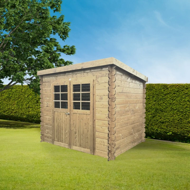 Abri De Jardin Jena 7,39m² En Bois Massif 19mm à Toit Monopente - SOLID 1 Abri De Jardin Jena 7,39m² En Bois Massif 19mm à Toit Monopente - SOLID
