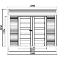 Abri De Jardin Matera 17,04m² En Bois Traité Autoclave 19mm Avec Terrasse Couverte - SOLID -Jardin Fournitures Soldes abri de jardin matera 1704m en bois traite autoclave 19mm avec terrasse couverte solid 2