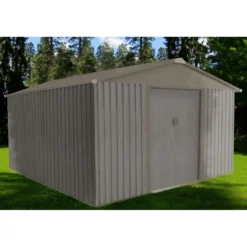 Abri De Jardin Métal 9,66m² Imitation Bois Vieilli -Jardin Fournitures Soldes abri de jardin metal 966m imitation bois vieilli 3