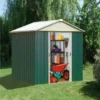 Abri De Jardin Métal Vert 2,77m² + Kit D'ancrage Inclus - YARDMASTER