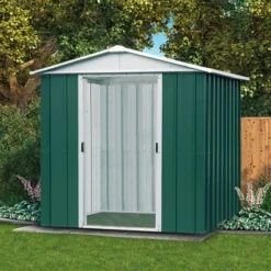 Abri De Jardin Métal Vert 4,38m² + Kit D'ancrage Inclus - YARDMASTER -Jardin Fournitures Soldes abri de jardin metal vert 438m kit d ancrage inclus yardmaster 2