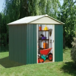 Abri De Jardin Métal Vert 4,38m² + Kit D'ancrage Inclus - YARDMASTER -Jardin Fournitures Soldes abri de jardin metal vert 438m kit d ancrage inclus yardmaster 3