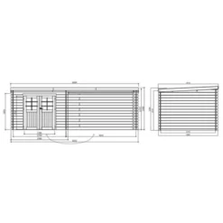 Abri De Jardin Rohan 19,82m² En Bois Massif 28mm Avec Terrasse Couverte - SOLID -Jardin Fournitures Soldes abri de jardin rohan 1982m en bois massif 28mm avec terrasse couverte solid 2