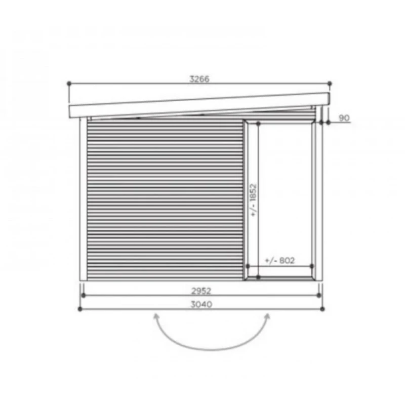 Abri De Jardin Sagres 23m² En Bois Massif 28mm Avec Terrasse Couverte - SOLID 3 Abri De Jardin Sagres 23m² En Bois Massif 28mm Avec Terrasse Couverte - SOLID – Image 3