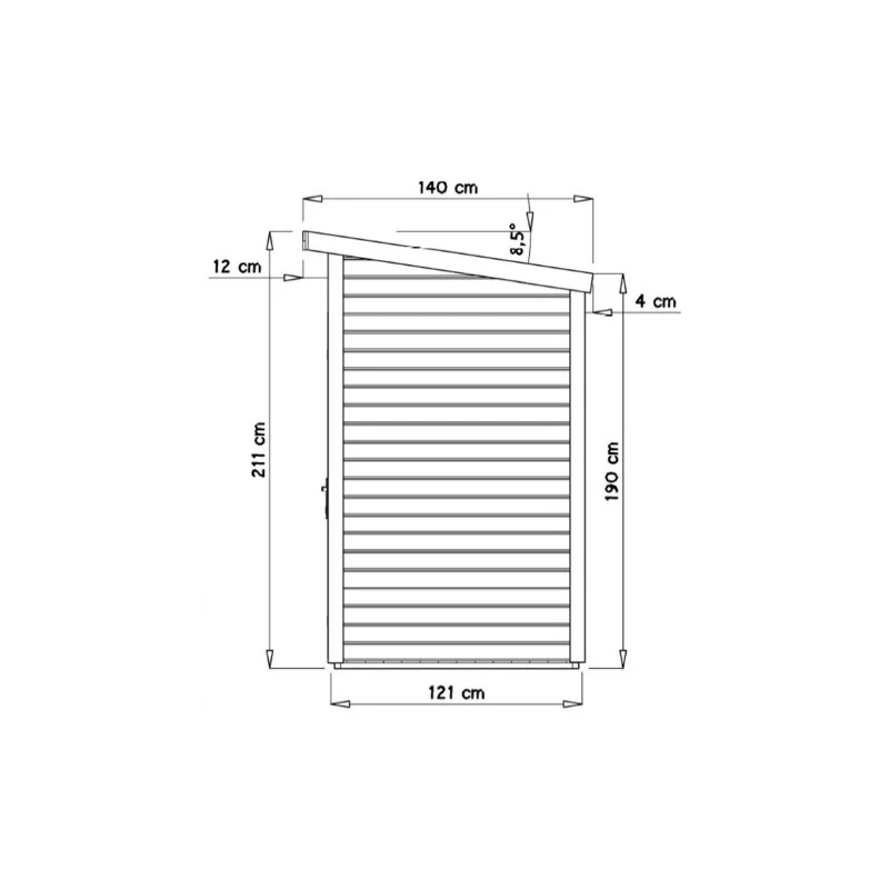 Abri De Jardin Skur 1 2,19m² + Plancher Traité Peint Gris Baltic 4 Abri De Jardin Skur 1 2,19m² + Plancher Traité Peint Gris Baltic – Image 4