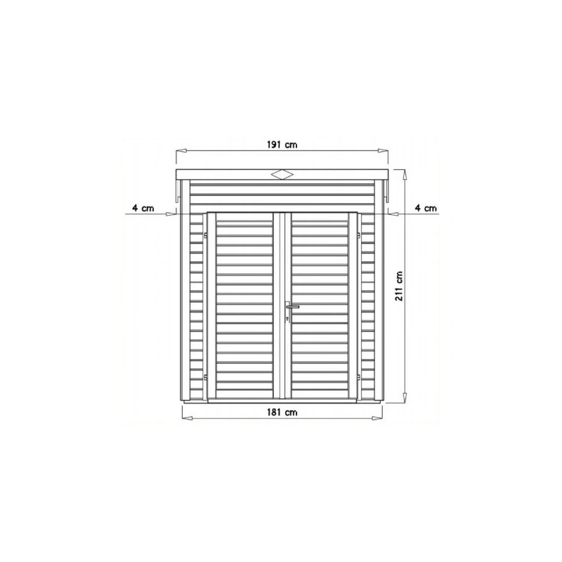 Abri De Jardin Skur 1 2,19m² + Plancher Traité Peint Gris Baltic 5 Abri De Jardin Skur 1 2,19m² + Plancher Traité Peint Gris Baltic – Image 5