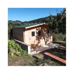 Abri Bois DOMMAR 14,85m² En Madriers Douglas 28mm + Couverture Onduline - HABRITA -Jardin Fournitures Soldes abri dommar 1474m en madriers douglas 28mm sans plancher habrita 4